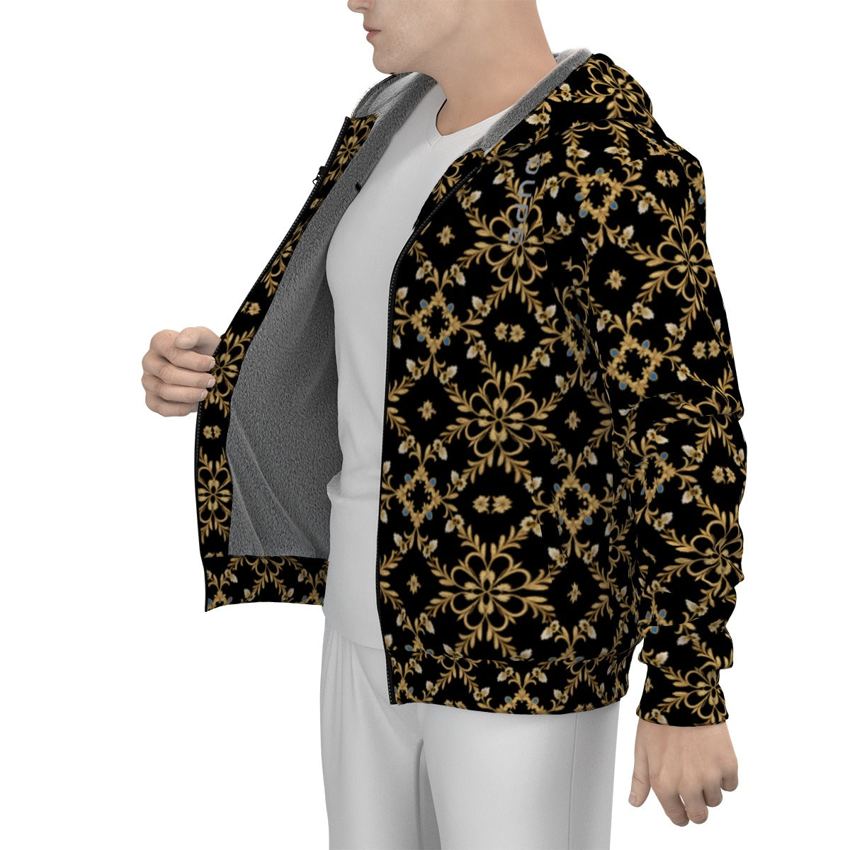 OUPE BAROQUE Men's SHERPA ZIP HOODIE