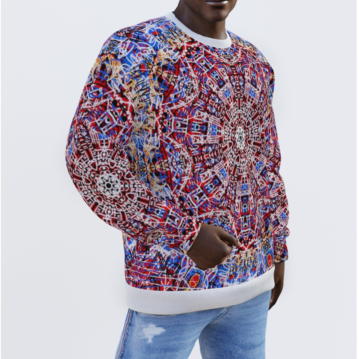 All-Over Print Men's Sweater AC QUANTUM PORTAL