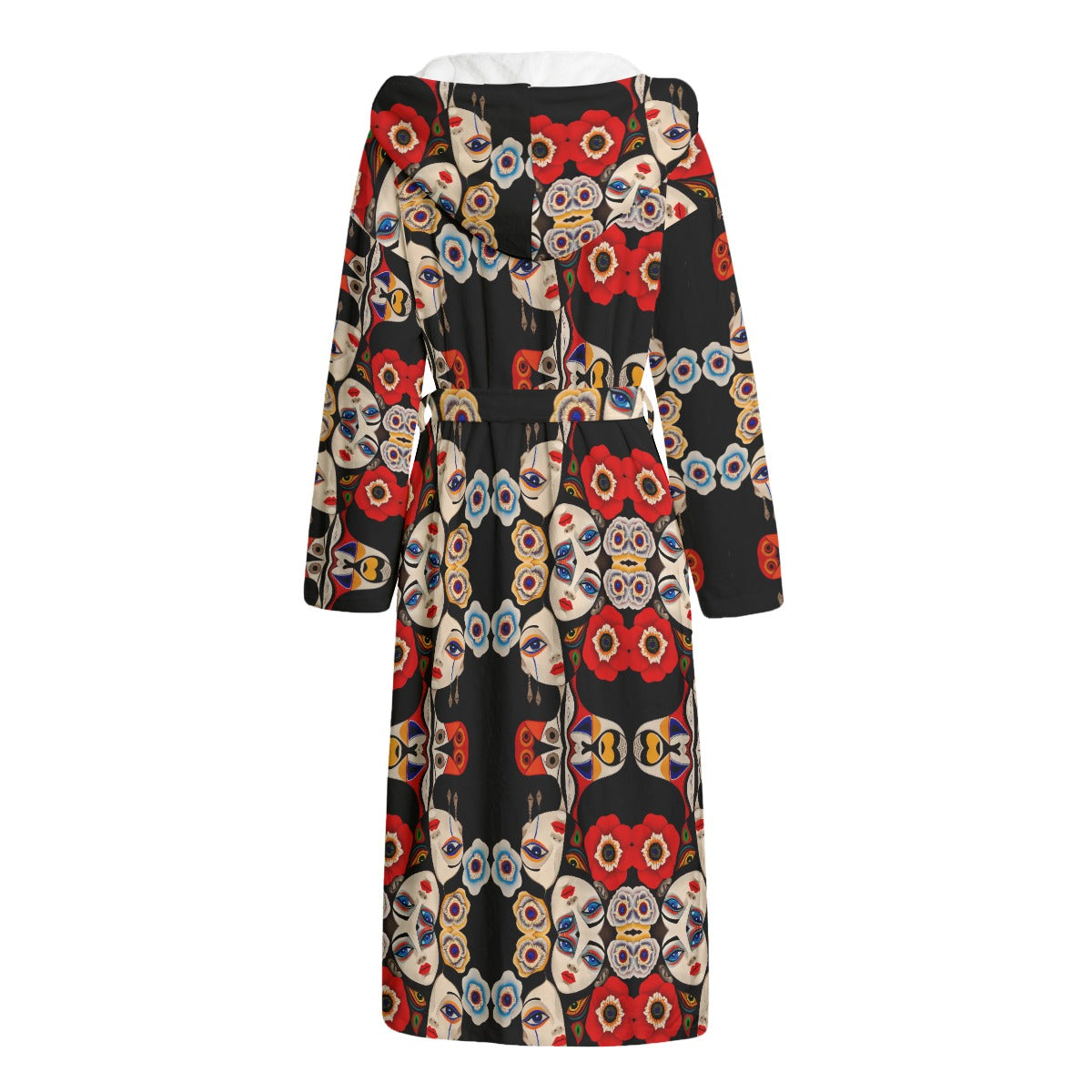 DNA GIRL All-Over Print Unisex Flannel Hooded bathrobe (DIRECT)