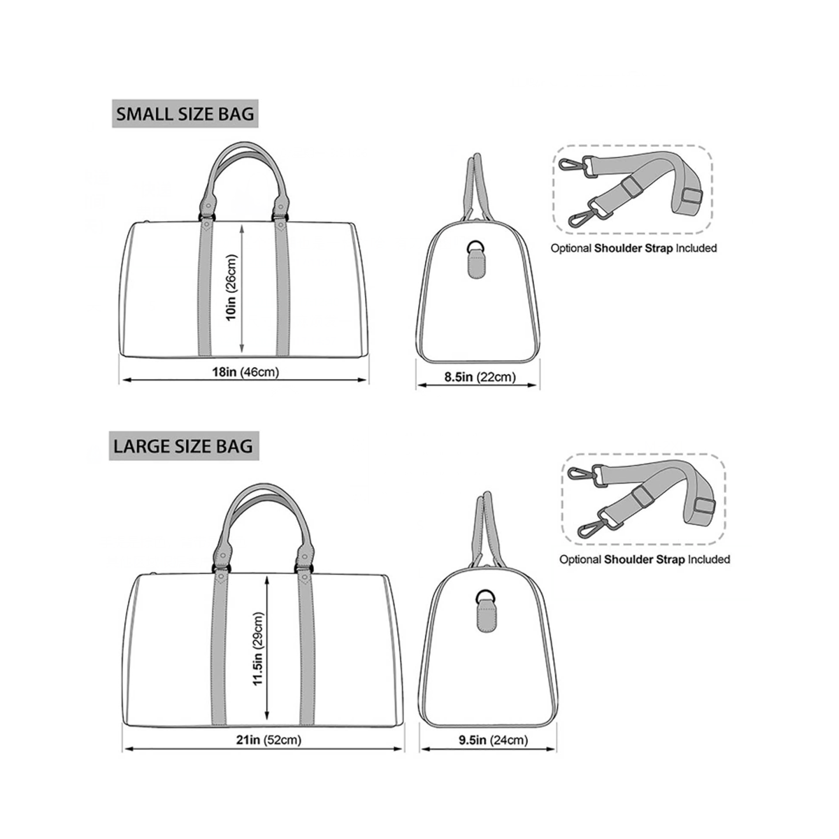AC BAROQUE Unisex Overnight Day Duffle Bag