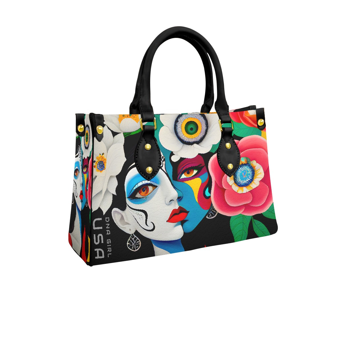 DNA GIRL USA Women's Tote Black Handle
