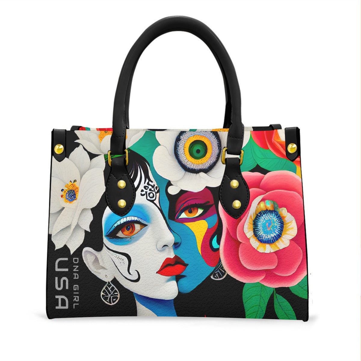 DNA GIRL USA Women's Tote Black Handle