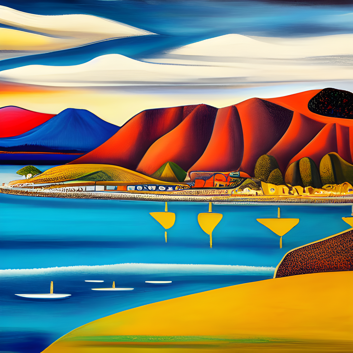 MT MAUNGANUI ART CARD (NO 75) X 10 CARDS