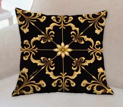 AC Baroque Gold Throw Pillow Cushion (No 12).