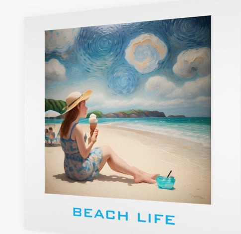 BEACH LIFE ART CARD SERIES (NO 107) X 10 CARDS
