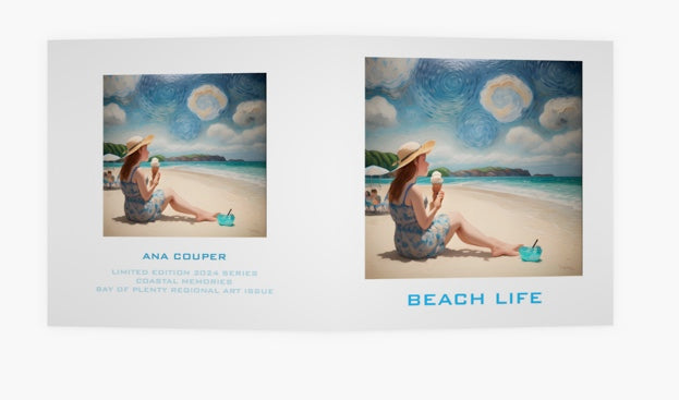 BEACH LIFE ART CARD SERIES (NO 107) X 10 CARDS