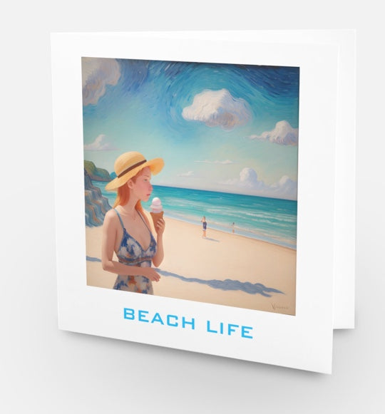 BEACH LIFE ART CARD SERIES (NO 105) X 10 CARDS