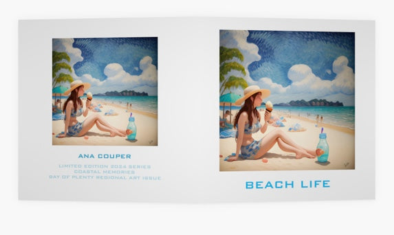 BEACH LIFE ART CARD SERIES (NO 106) X 10 CARDS