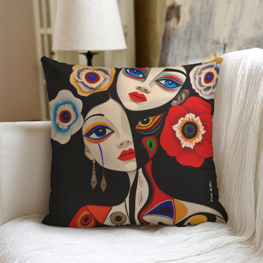 DNA GIRL All-Over Print couch pillow with pillow Inserts (DIRECT)