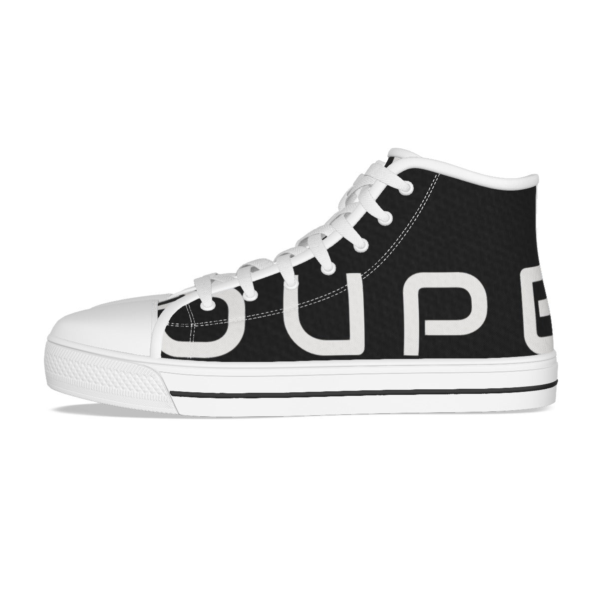OUPE B/W Men's Canvas Shoes Large writing