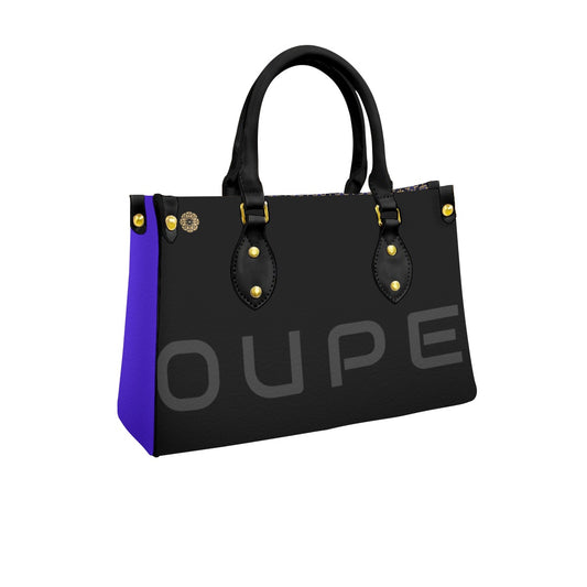 Women's "OUPE" (Blueberry) Women's Tote Bag With Black Handle