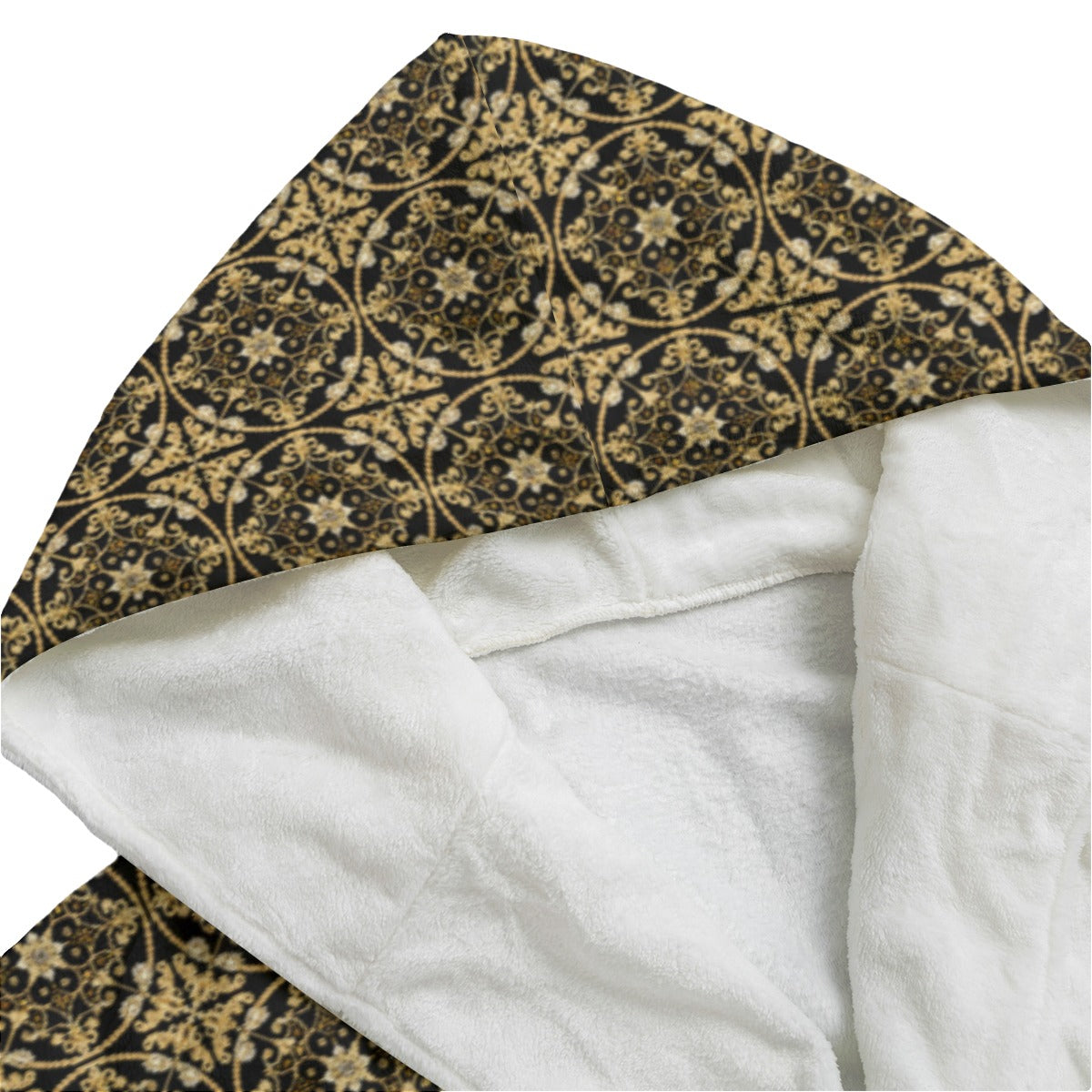 AC BAROQUE 'CHARLOTTE" All-Over Print Unisex Flannel Hooded bathrobe