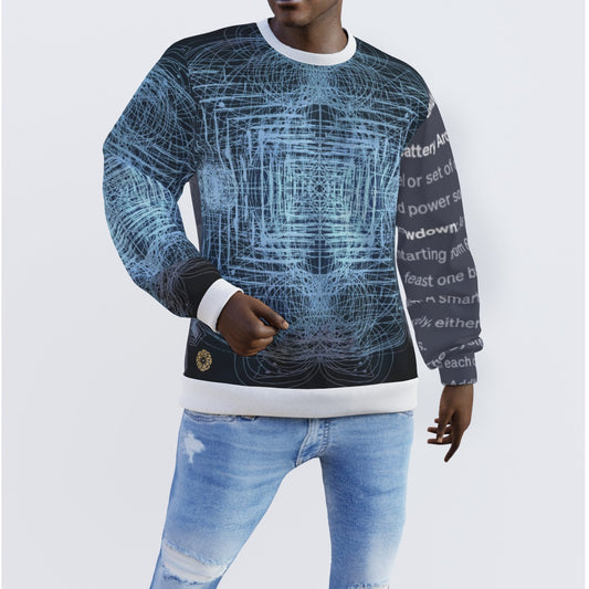 All-Over Print Men's Sweater AC THINK