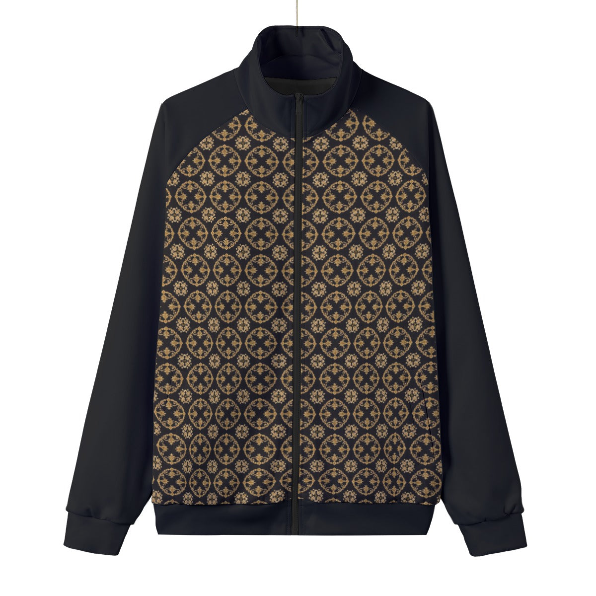 AC BAROQUE All-Over Print Unisex Stand Collar Black Lining Jacket